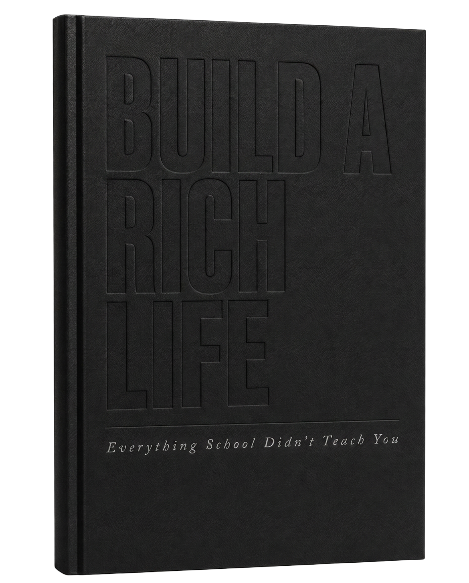 Matte black hardcover edition of The Life Playbook standing upright